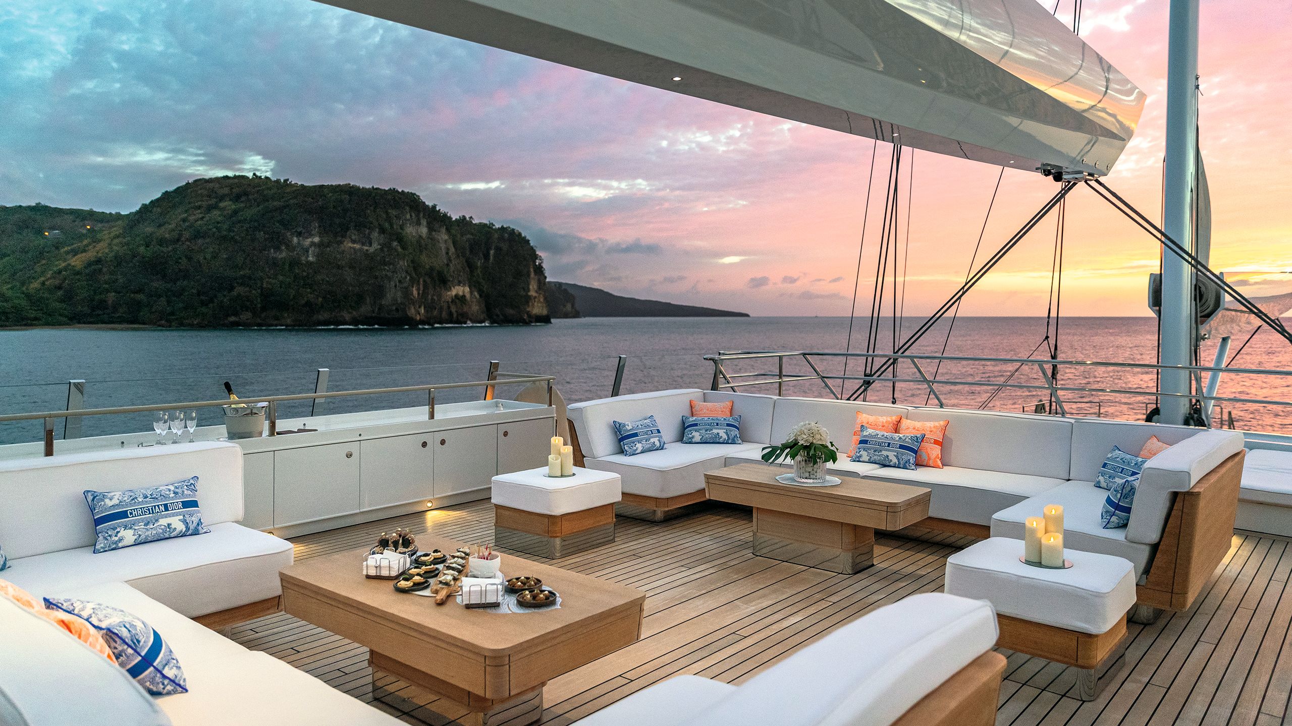 Relaxation area on the deck