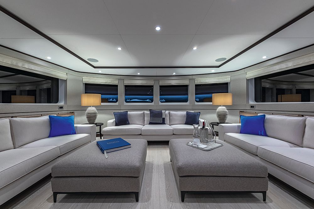 A view of the lounge area pre-fit