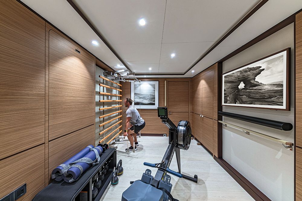 View of indoor gym area