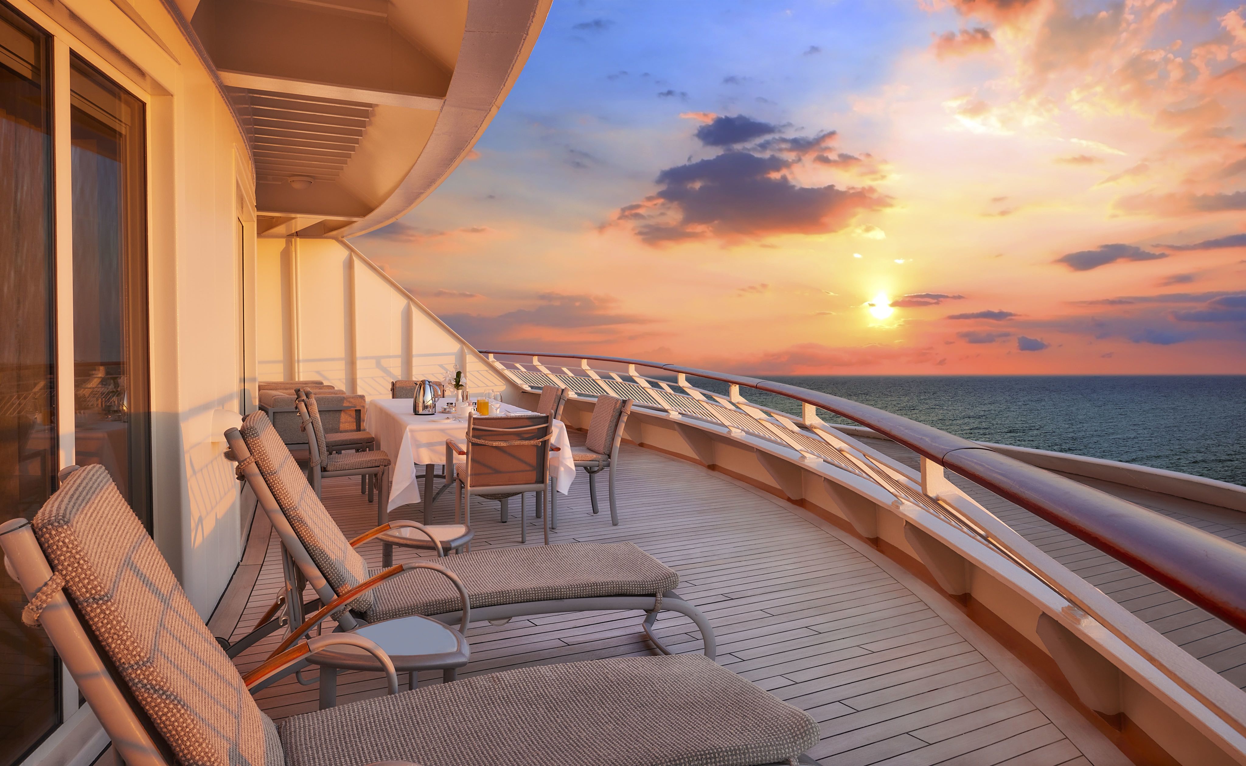 Outdoor deck of The World