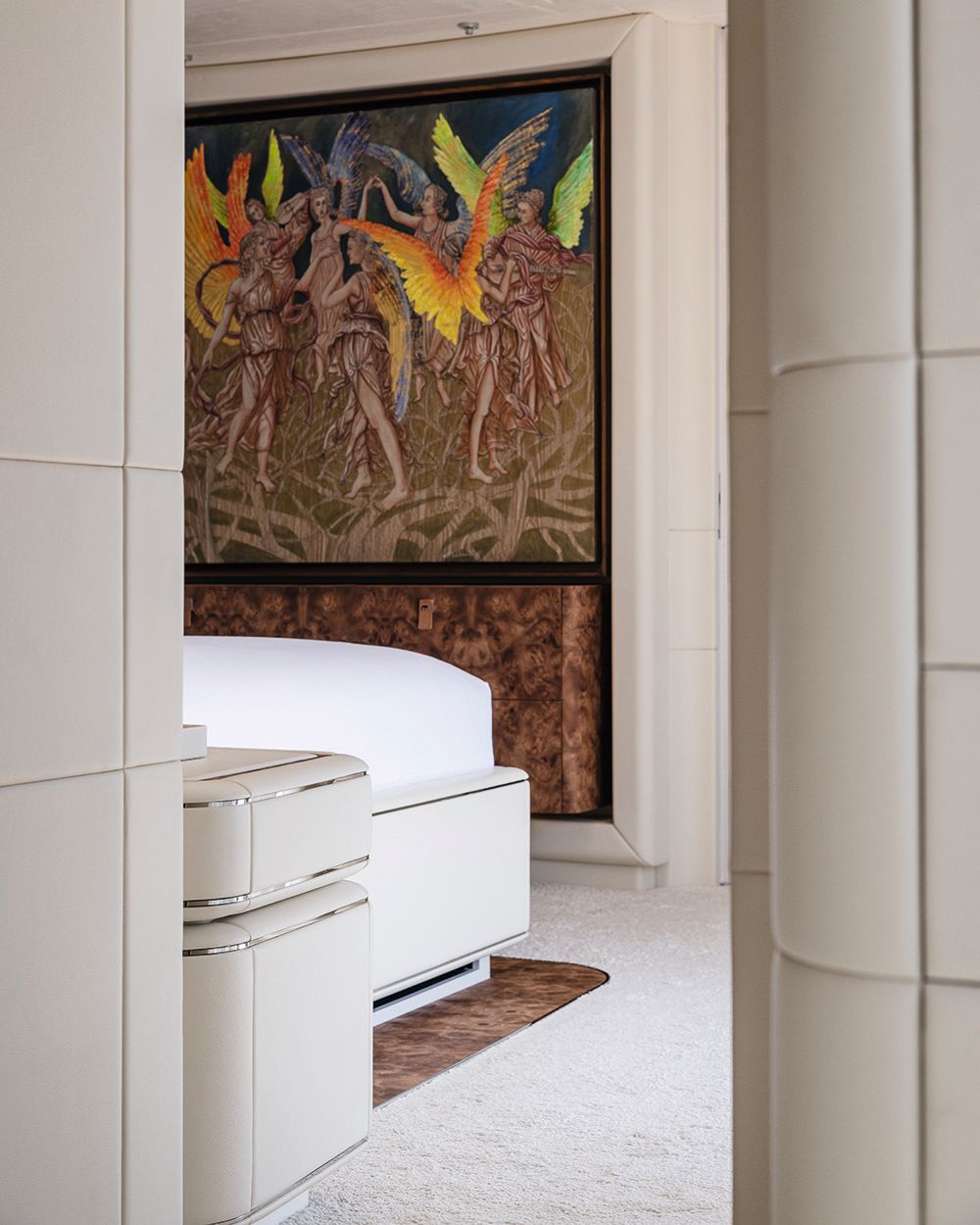 View into guest bedroom from an angle