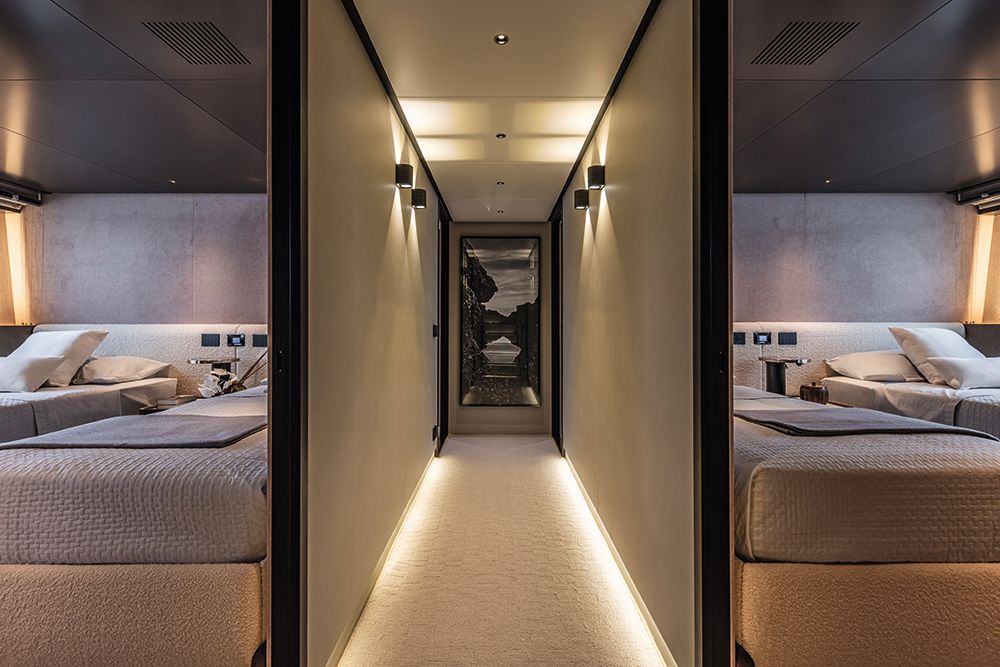 Corridor showing bedrooms either side