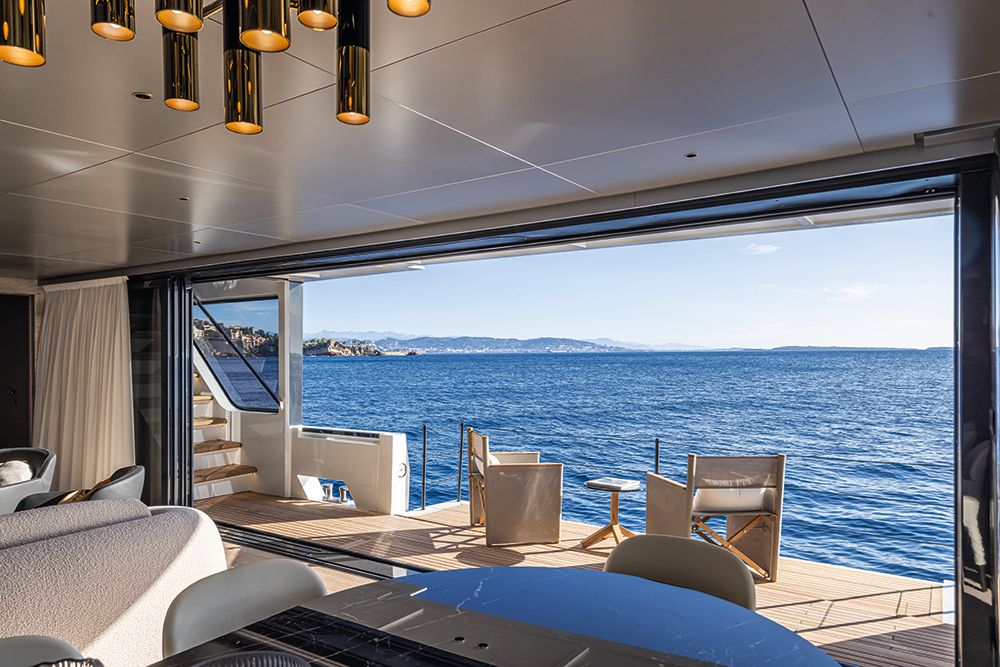 Chairs on balcony