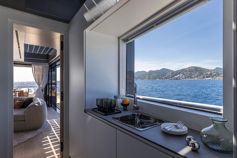 Sink area with large window