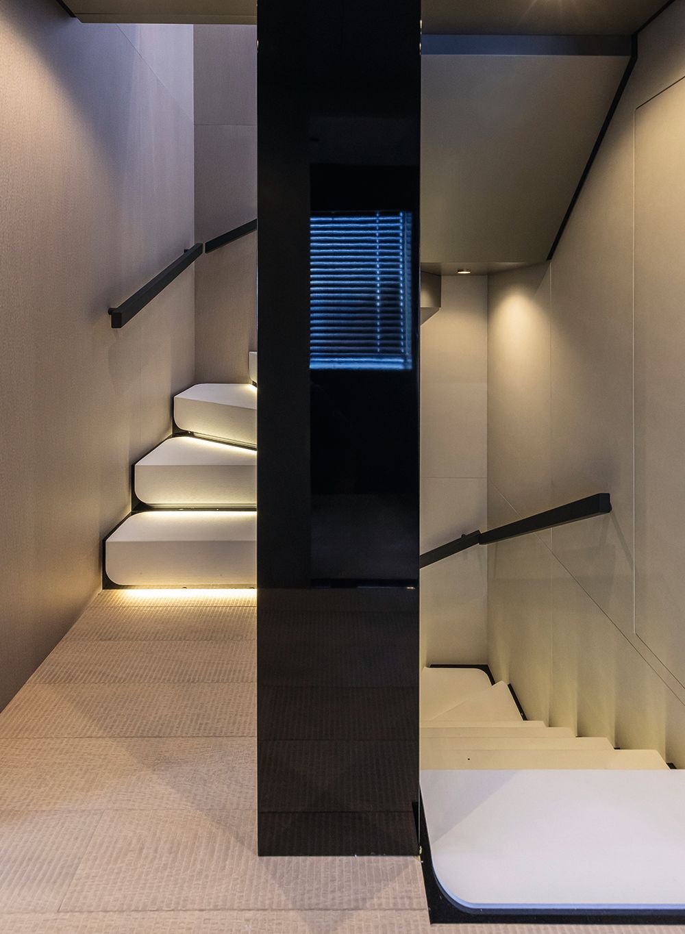 Indoor lit staircase