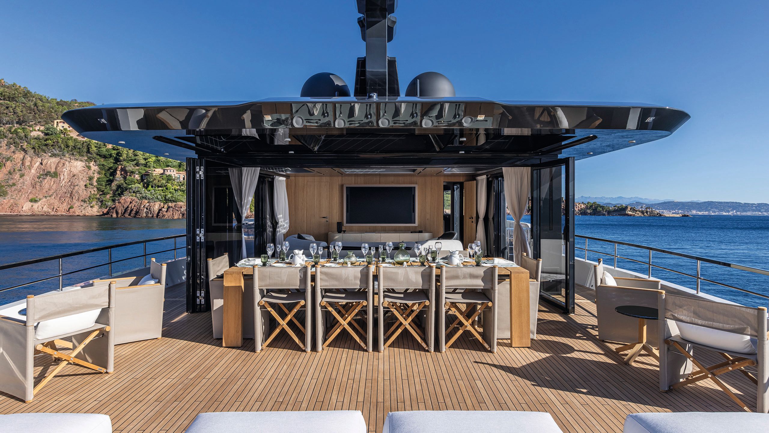 Exterior shot of dining table