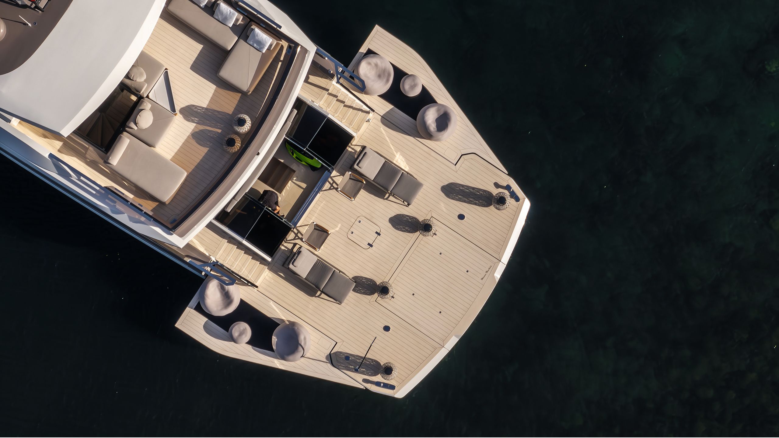 View of deck from above