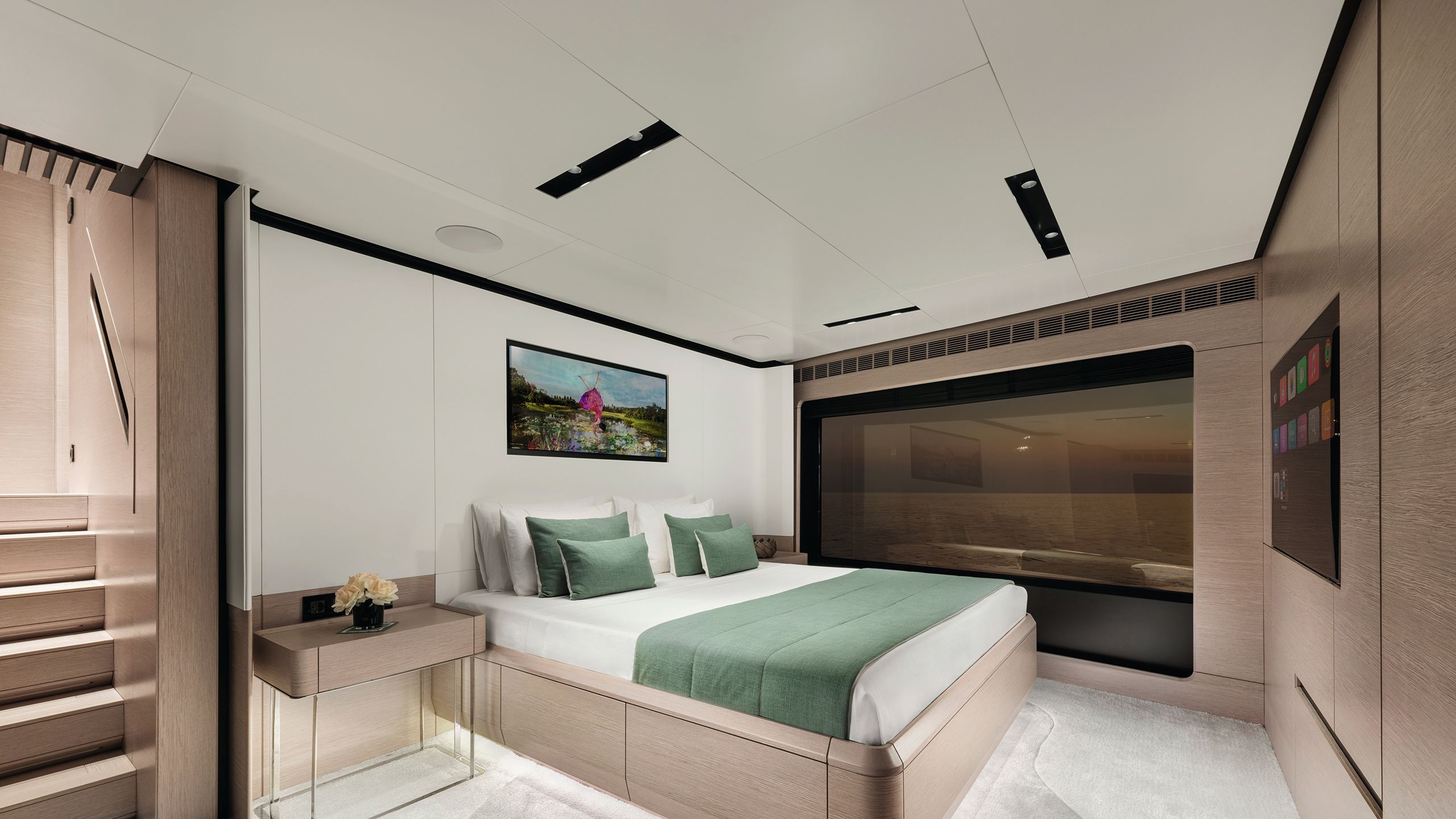 Bedroom with large window