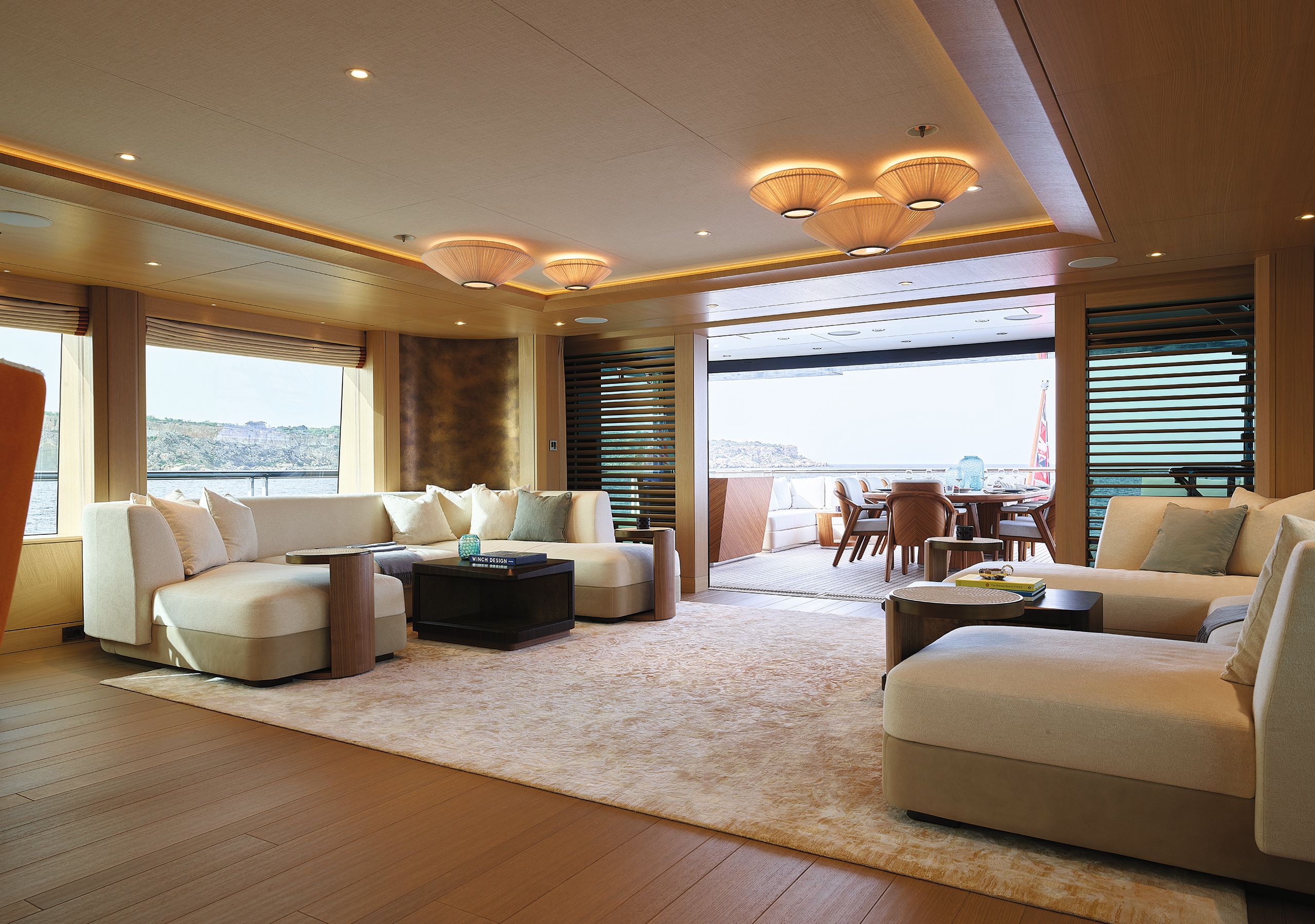 Seating area with sofas