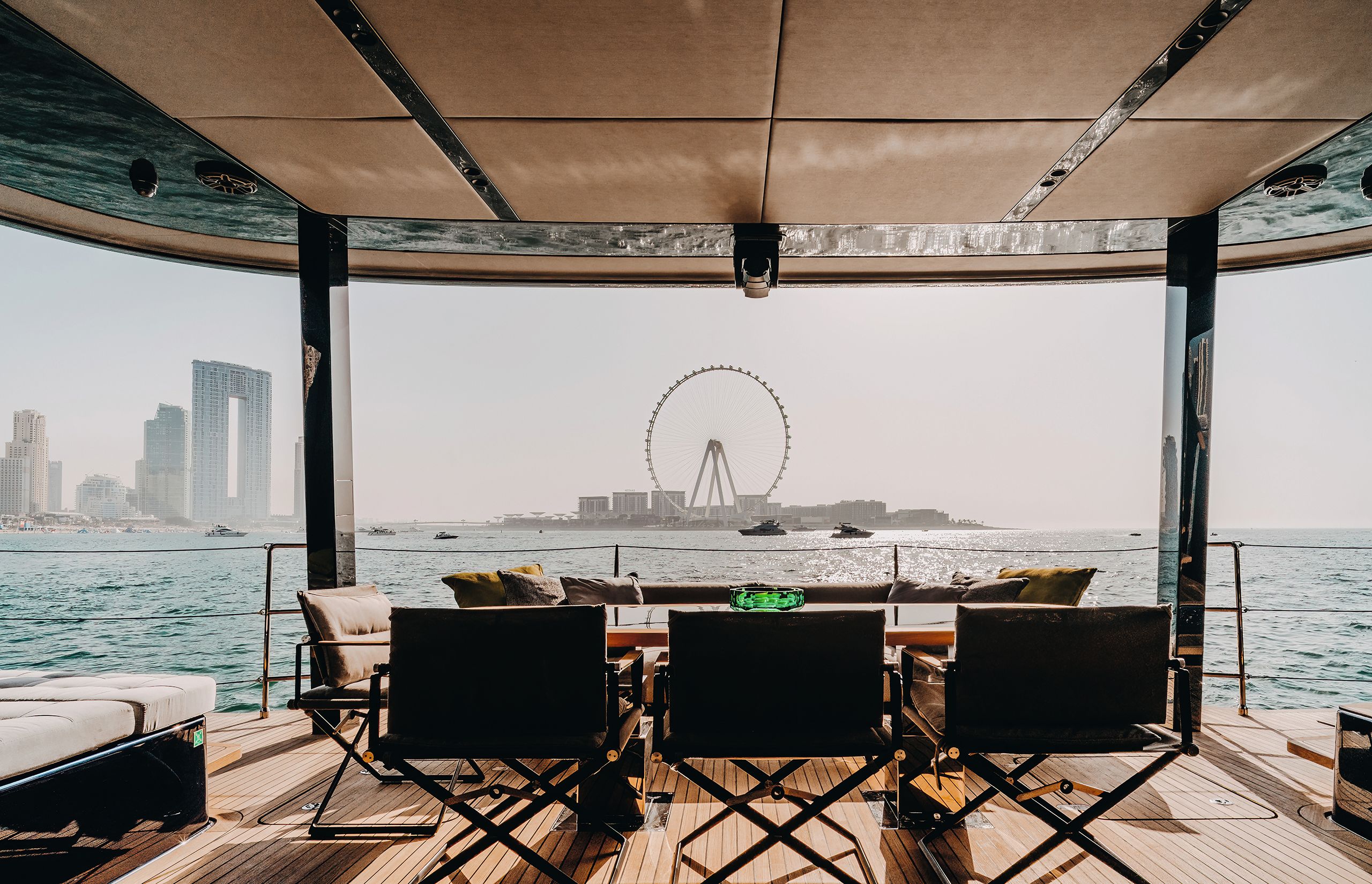 View of city skyline from Sunreef
