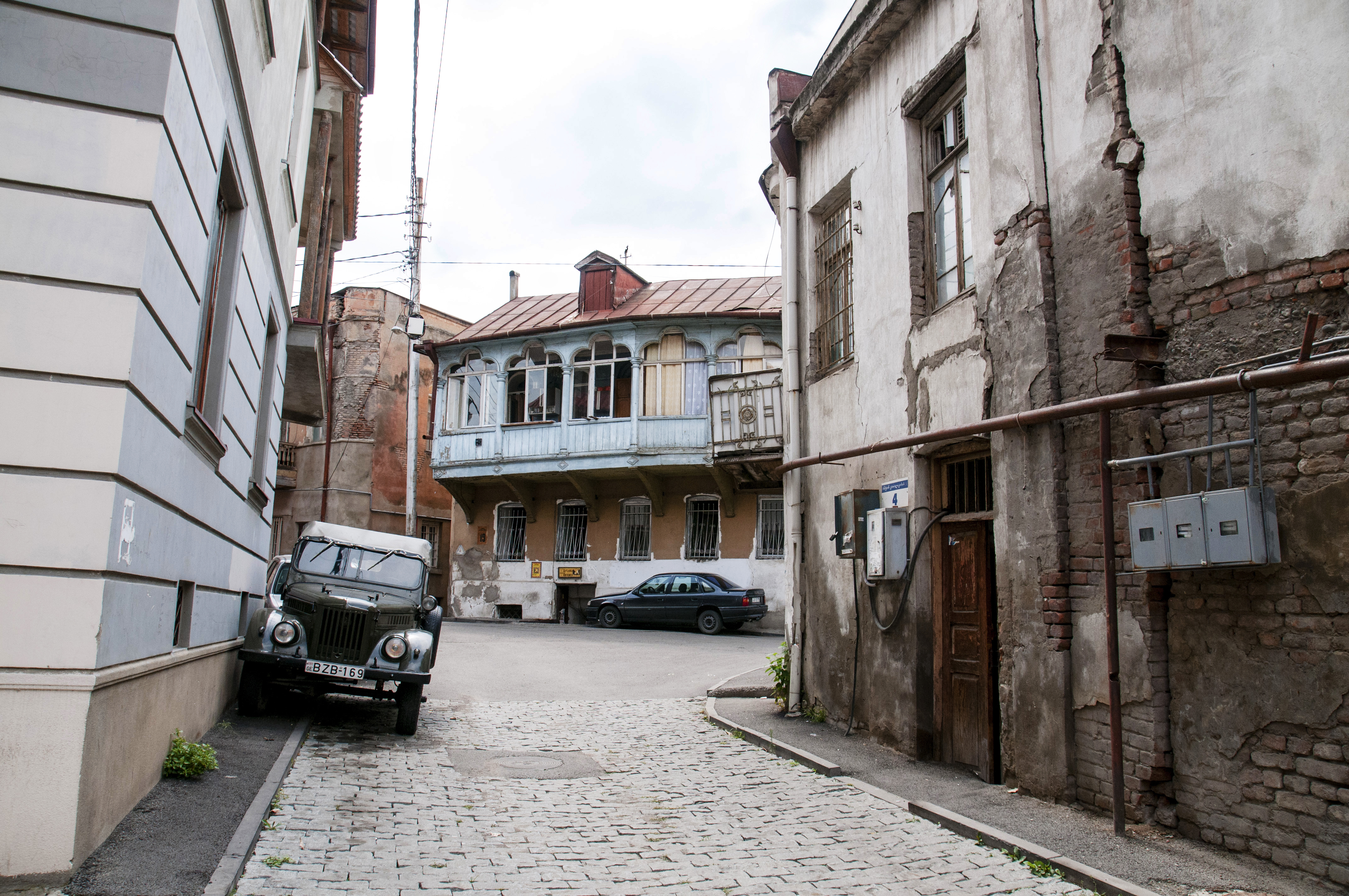 Old building and old town streets in Tbilisi