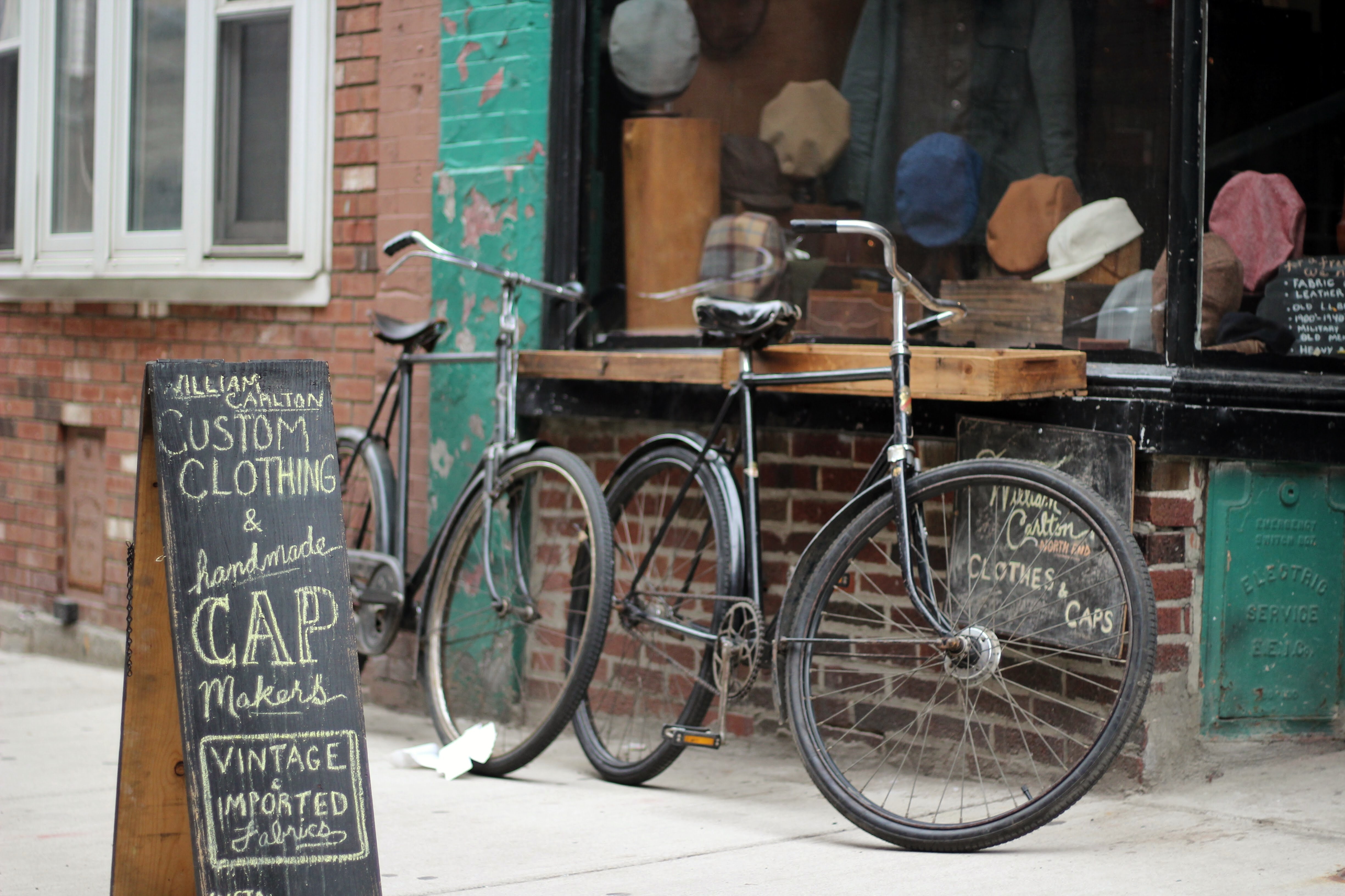 Vintage bicycles in Beacon Hill