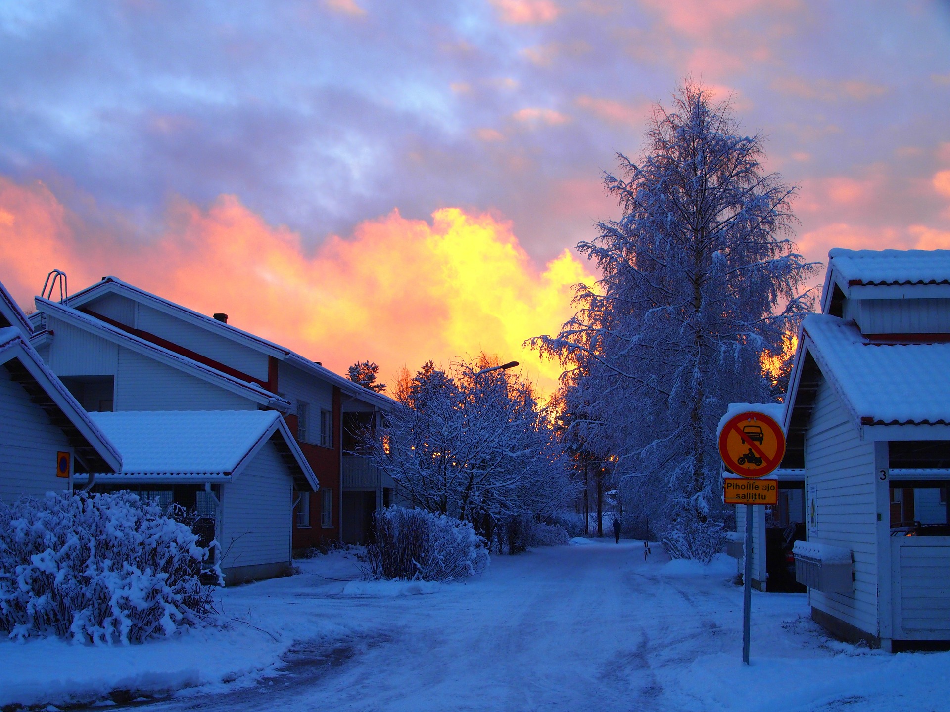 Beautiful winter morning in Helsinki