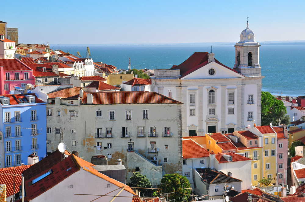 A panoramic view of Lisbon on a warm summer day