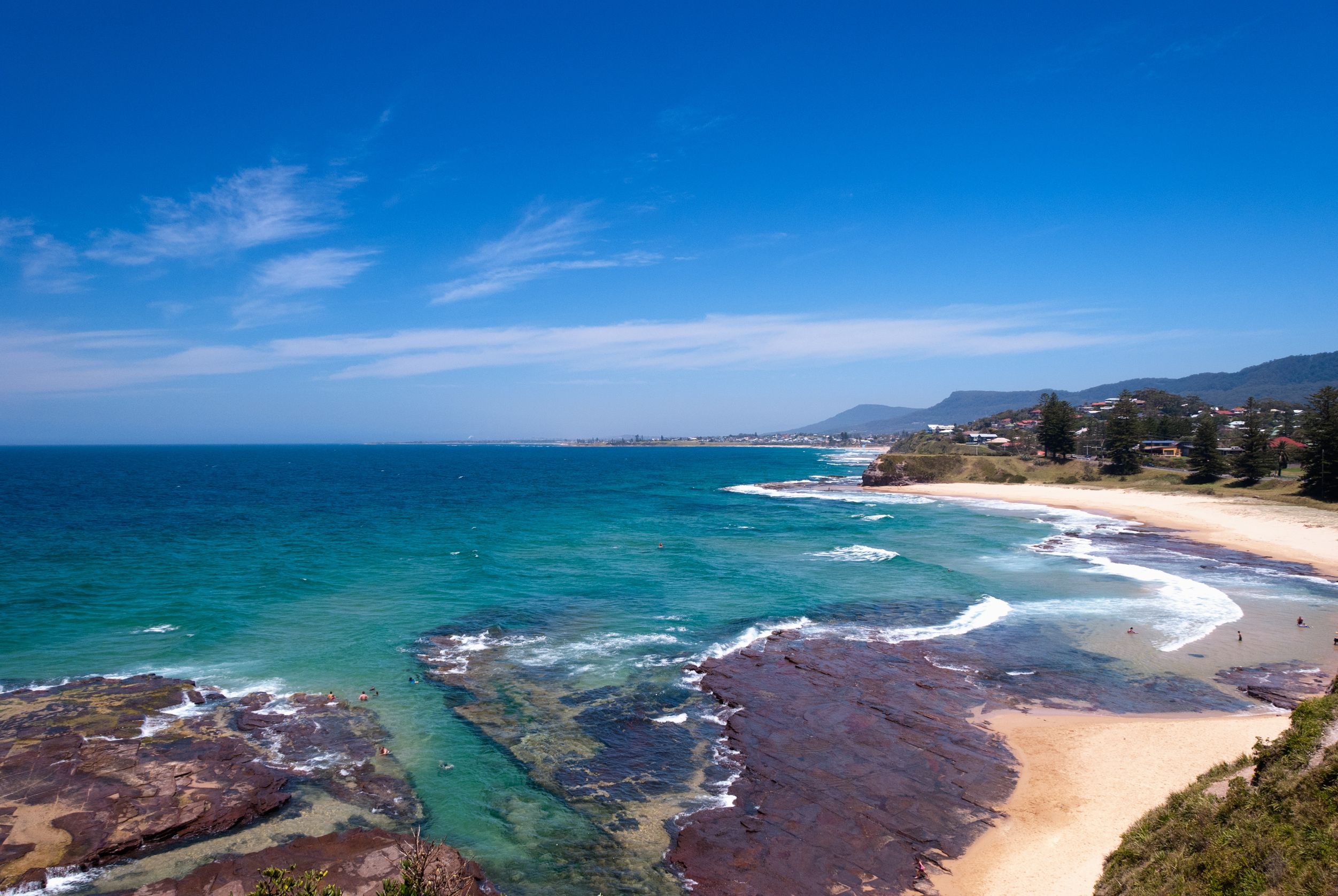 A scenic beach in Wollongong, Australia