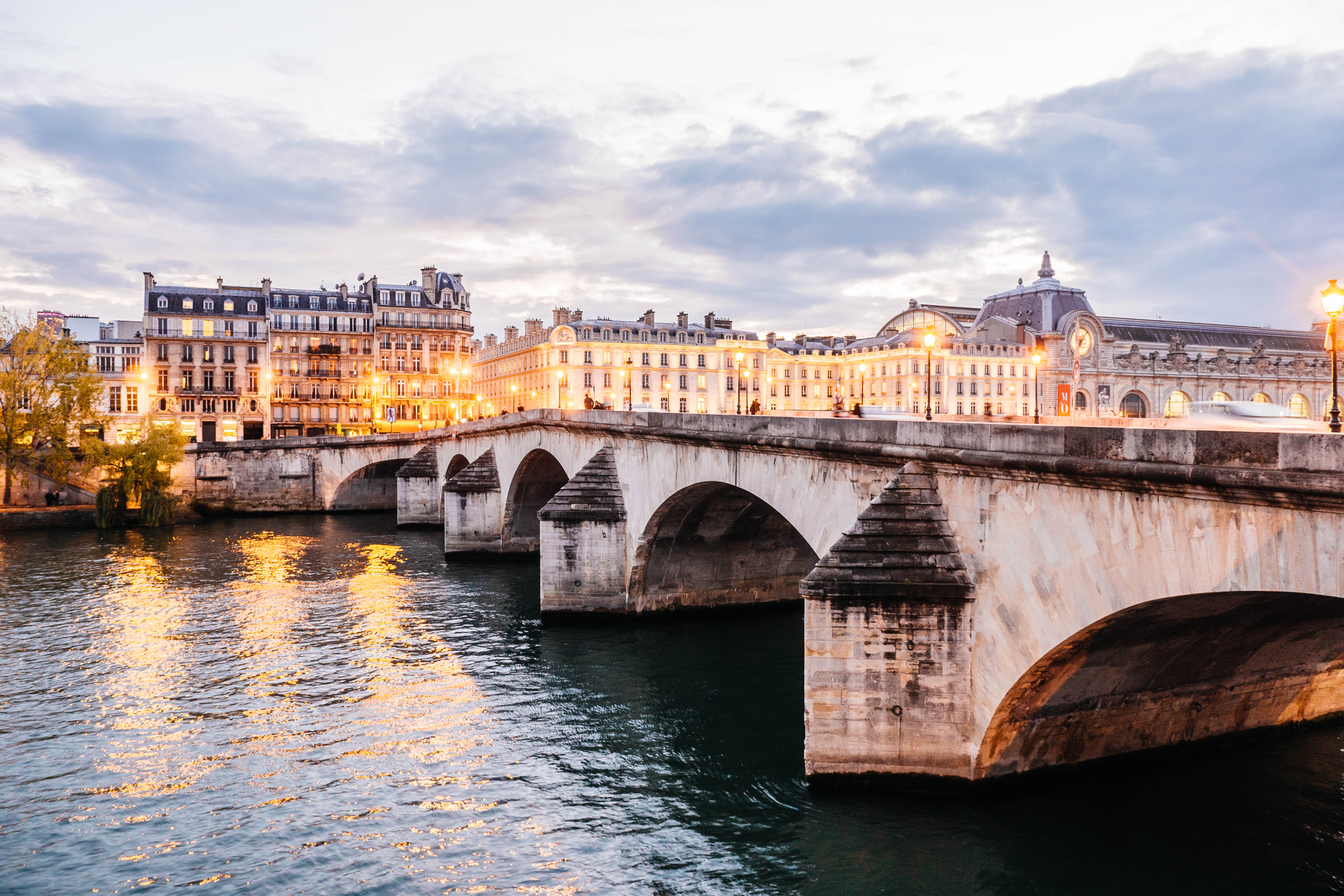 A romantic bridge in Paris