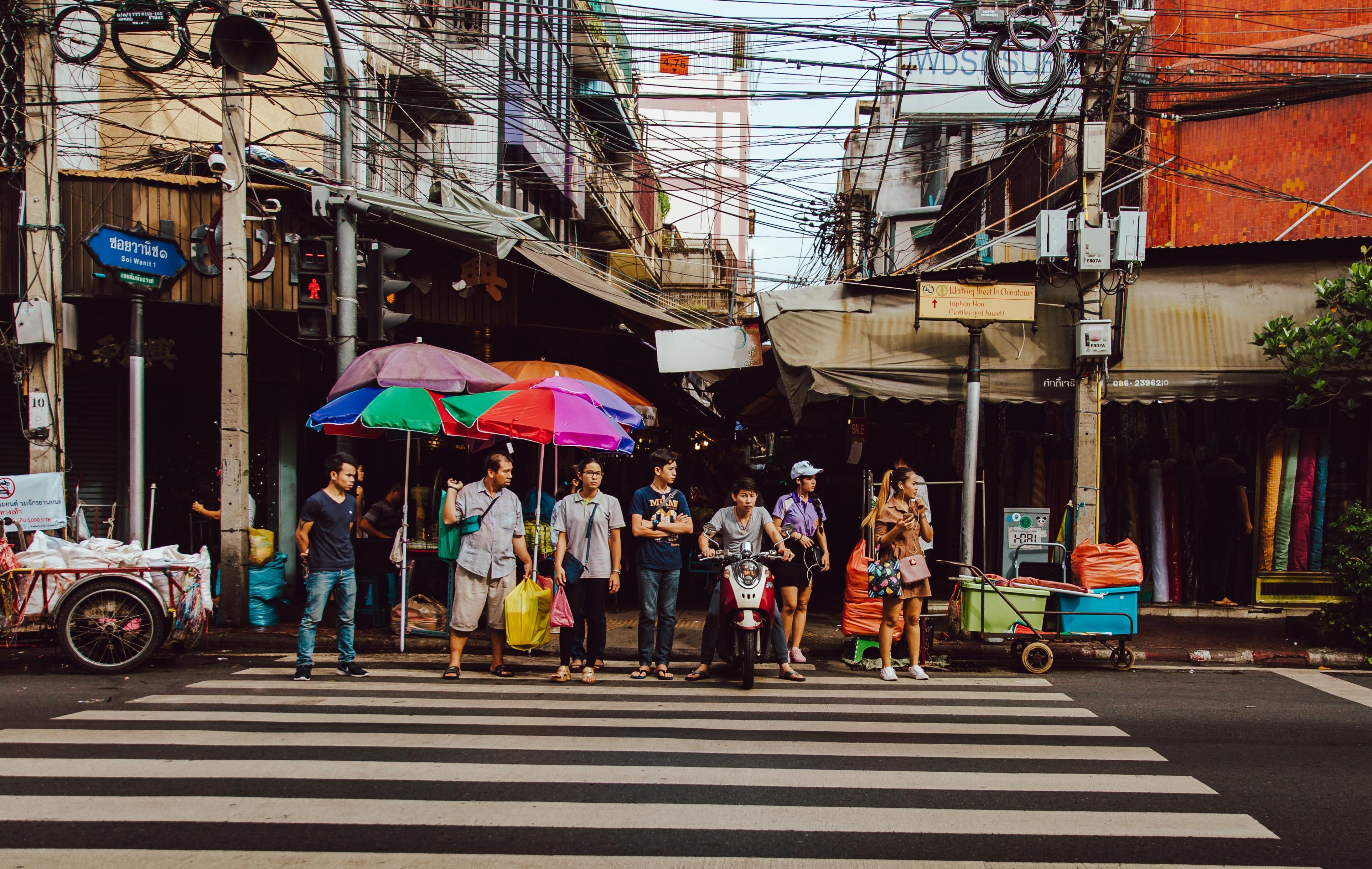 People on the street in Bangkok