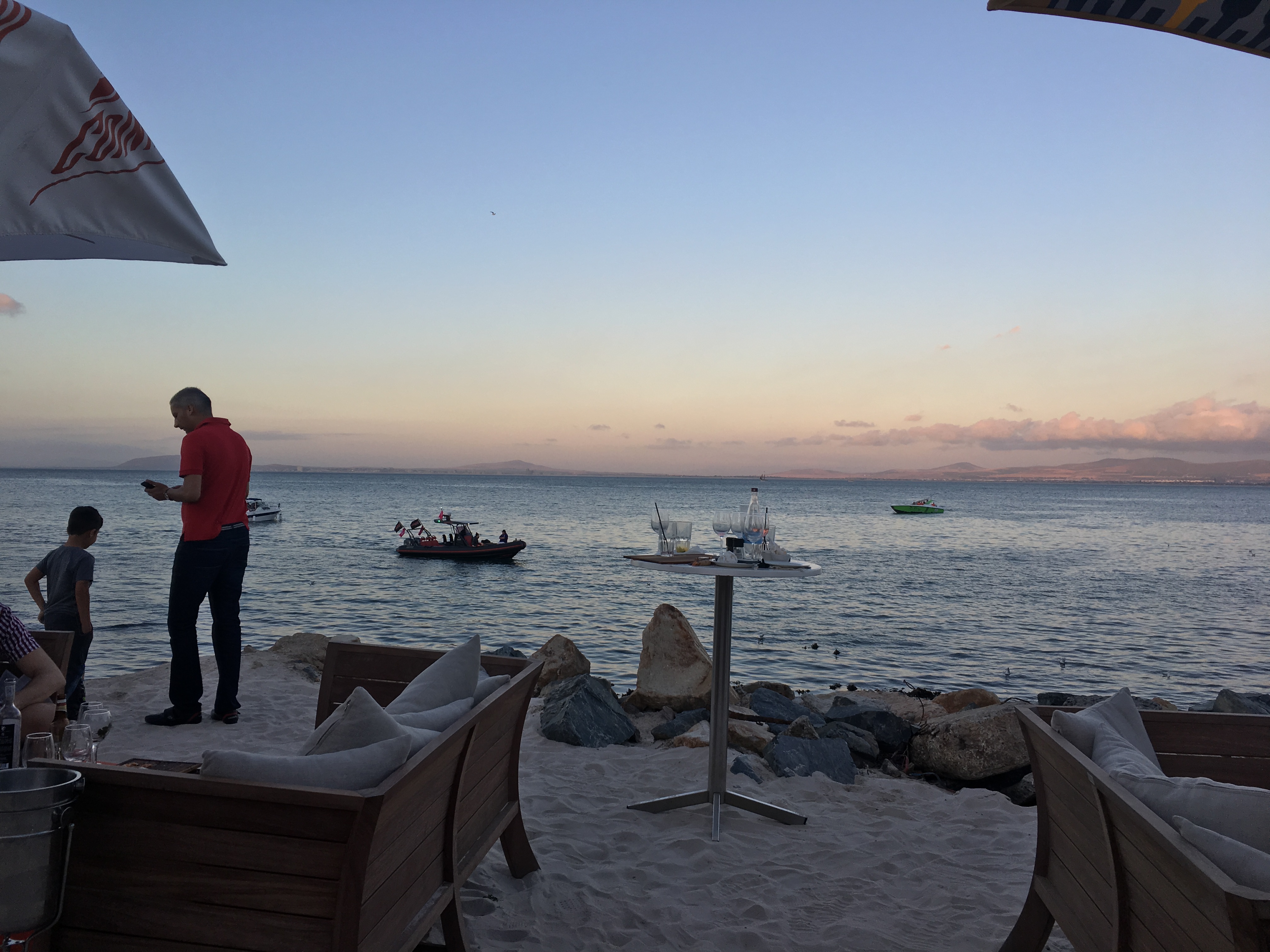 Sunset beach view in Cape Town