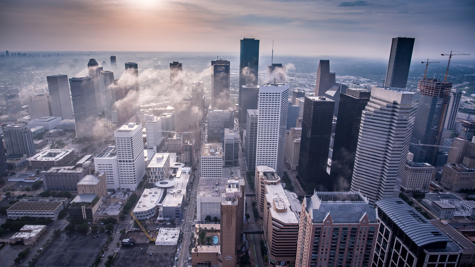 The city view of Houston