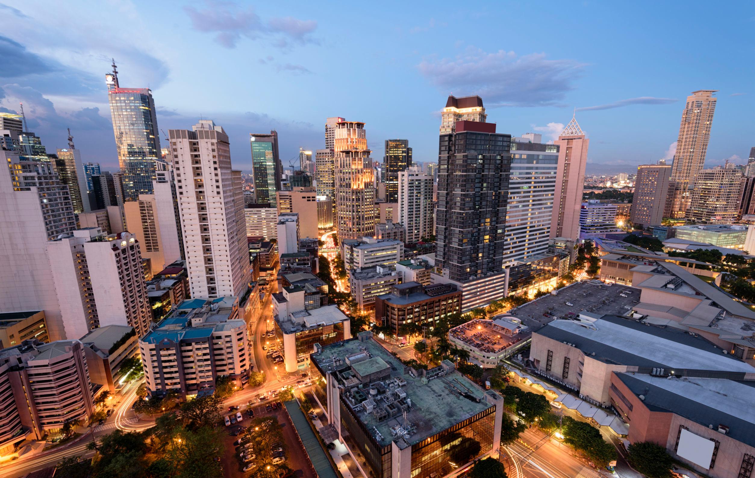 Panoramic view of downtown Manila