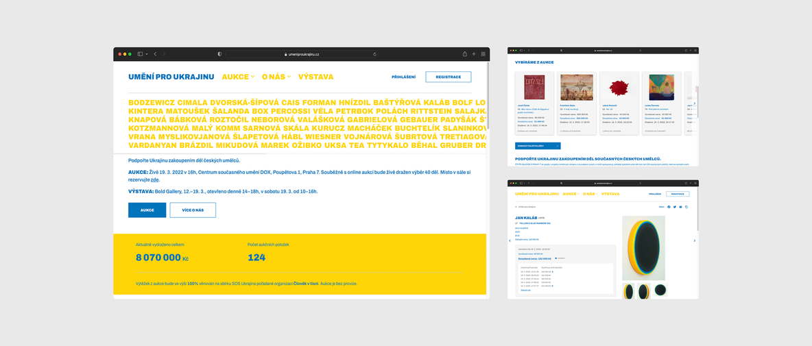 Aukce Umění pro Ukrajinu