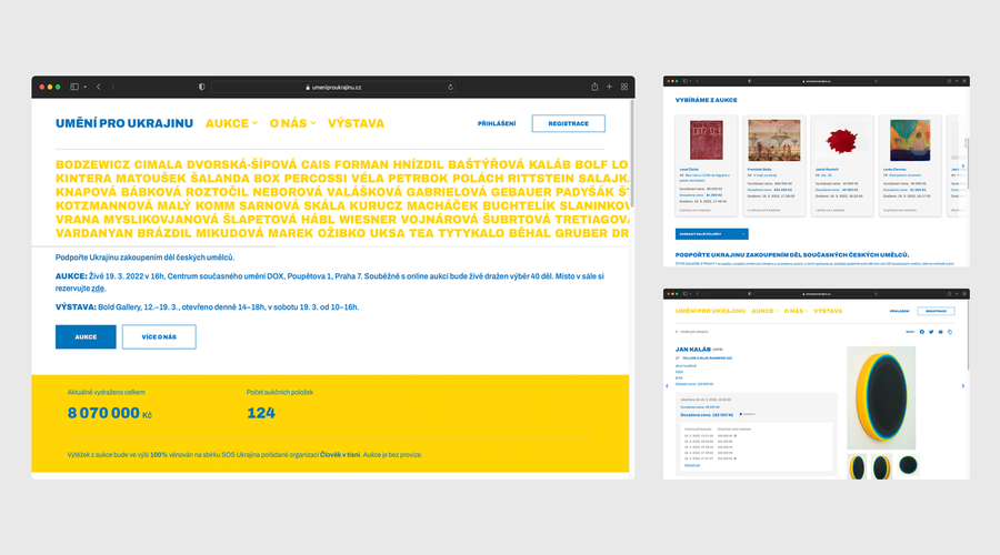 Aukce Umění pro Ukrajinu