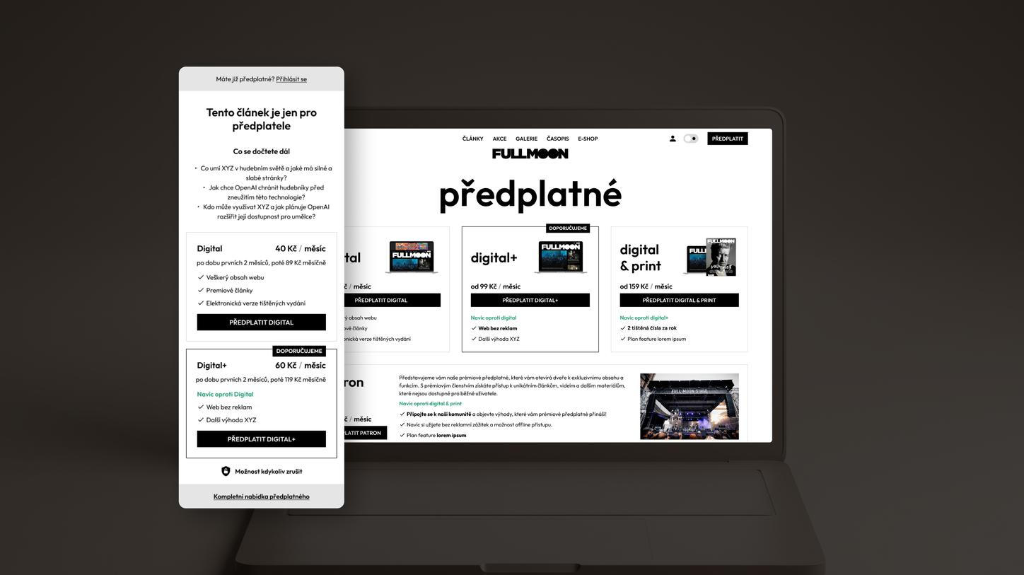 Nabídka variant předplatnáho