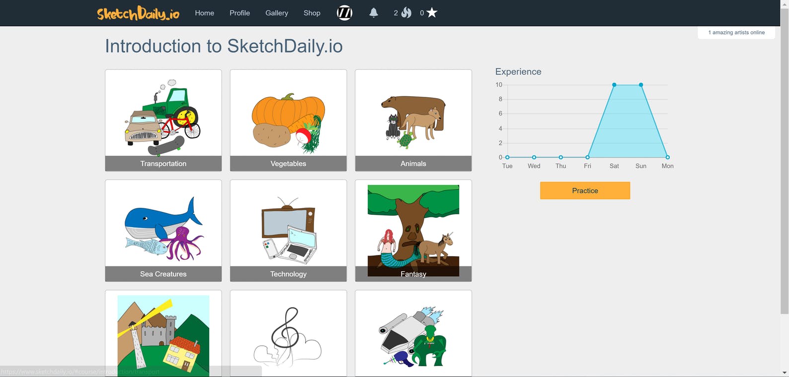 SketchDaily.io at launch