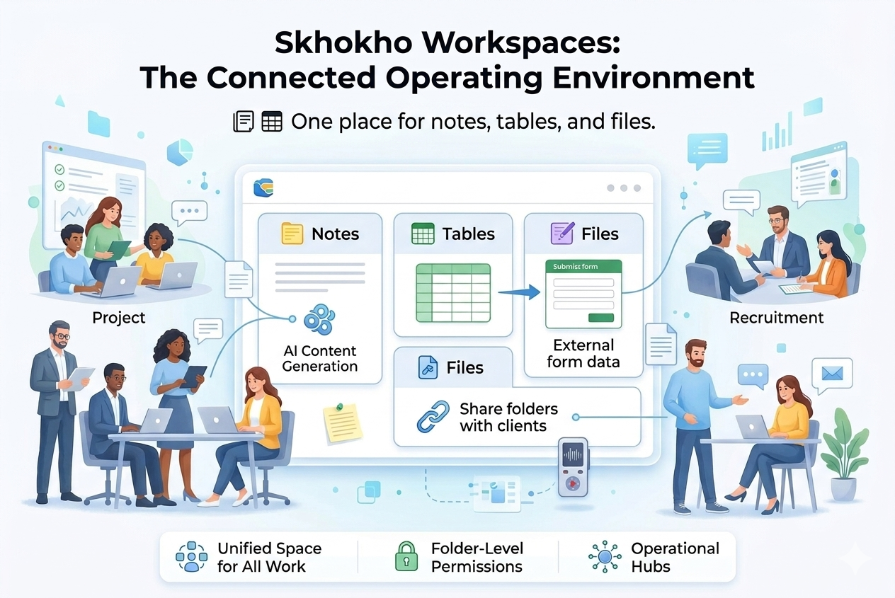 What’s new in Skhokho: Introducing Workspaces