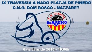 IX Travesía a Nado Playa de Pinedo 2015 C.N.O. DOM BOSCO-NAZARET