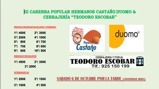 III CARRERA POPULAR  HERMANOS CASTAÑO 2018