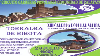 XIII CARRERA POPULAR DE TORRALBA DE RIBOTA A FAVOR DEL SINDROME DE RETT 2018