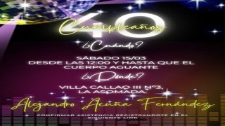 40 Cumpleaños de Alejandro Acuña Fernández