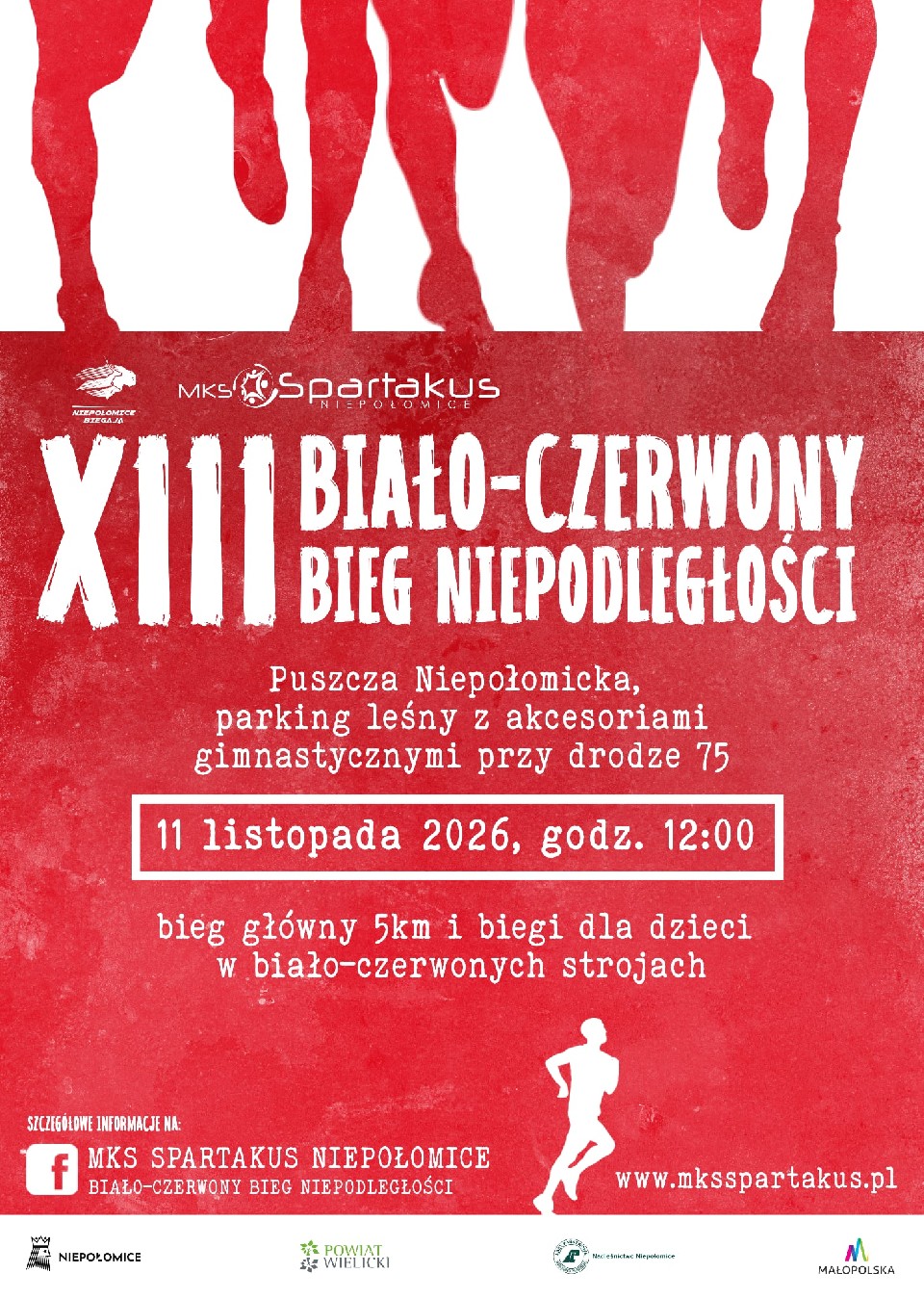 Biało-czerwony bieg niepodległości Niepołomice