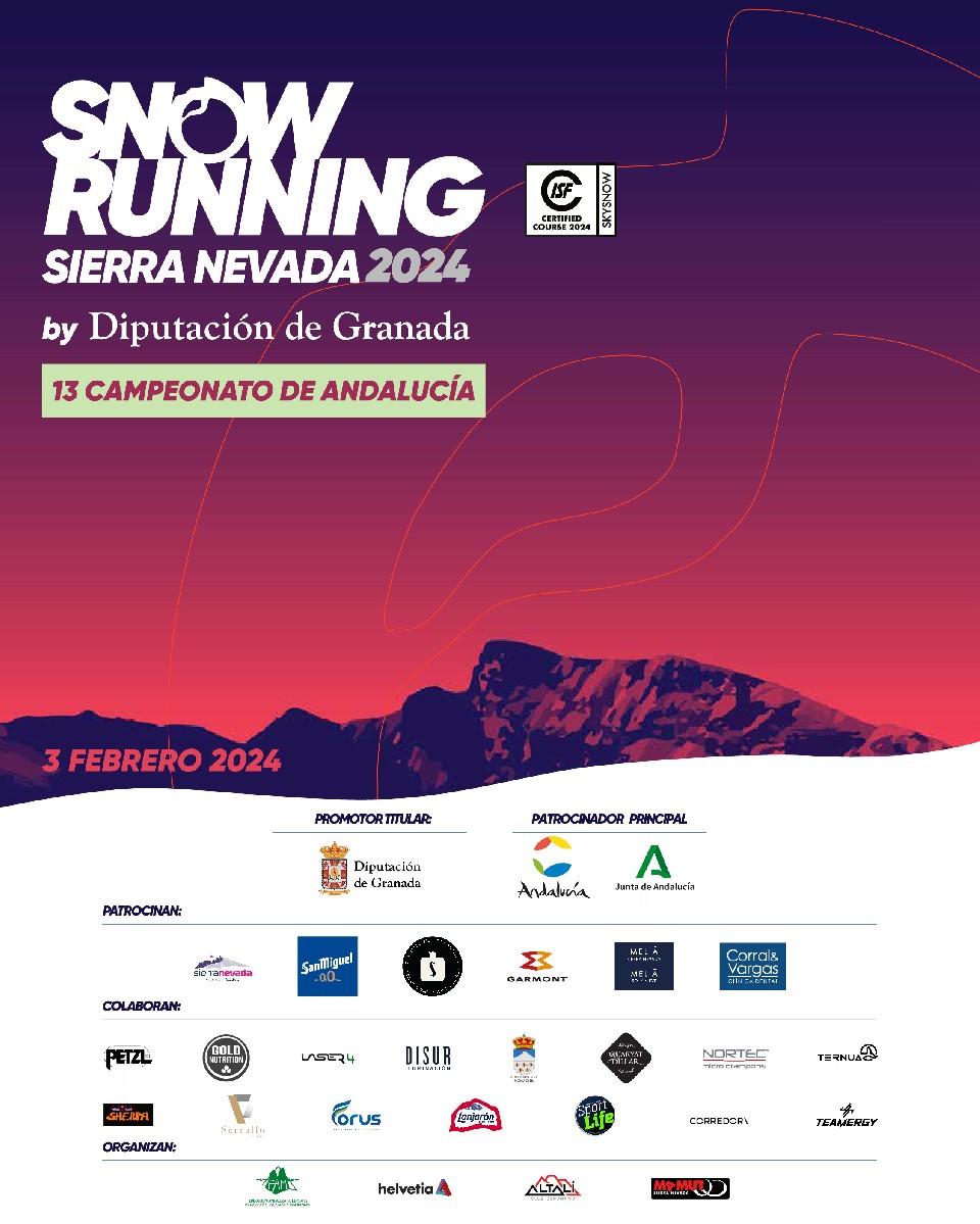 Gun Time Positions for 13ª Snow Running Sierra Nevada 2024. CAMPEONATO
