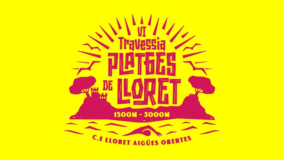 Cartel de la travesía a nado VI Travessia les Platges de Lloret 2026
