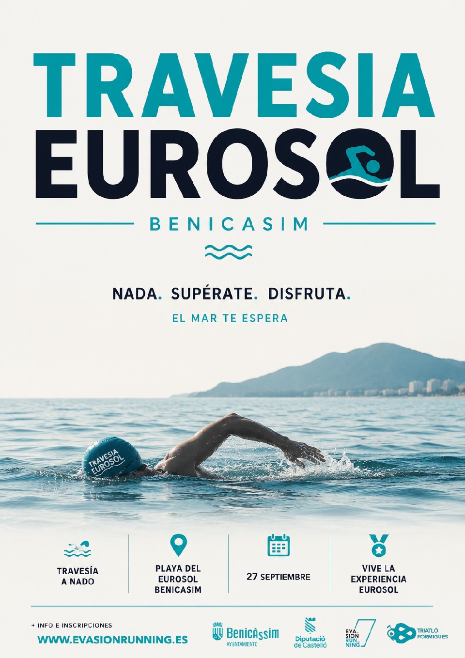 Cartel de la travesía a nado III Travesia Eurosol