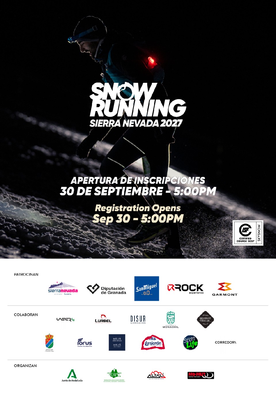 Snow Running Sierra Nevada