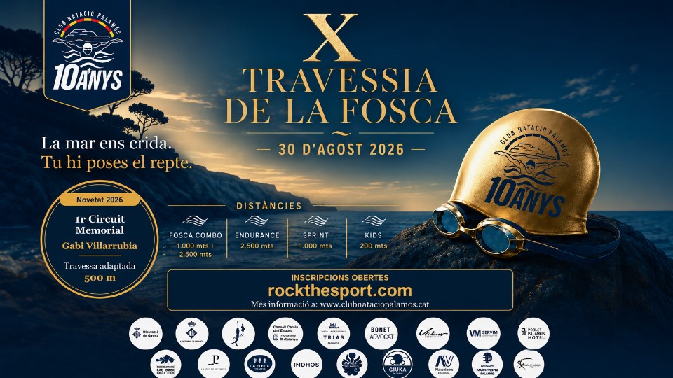 Cartel de la travesía a nado X Travessa La Fosca - Palamós
