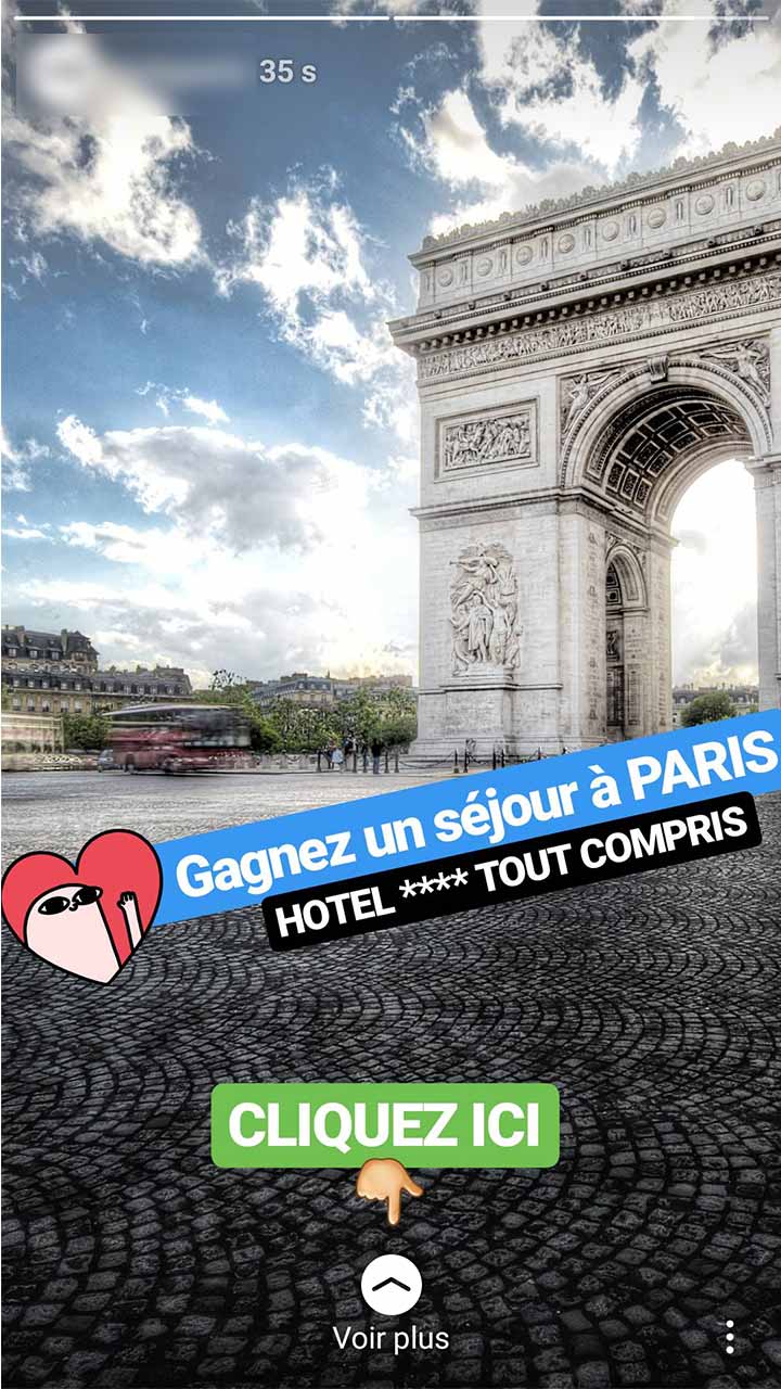 comment mettre un lien swipe up