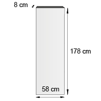 Cache borne rectangulaire format 58x178 cm