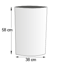 Totem elliptique de comptoir format 38x58 cm