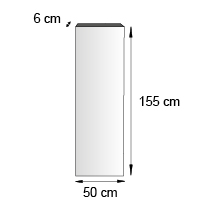Cache borne rectangulaire format 50x155 cm