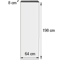 Cache borne rectangulaire format 64x198 cm