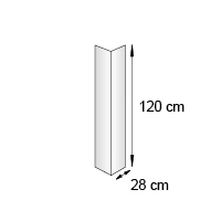 Coin de palette format 28x120 cm