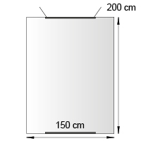Kakemono format 150x200 cm