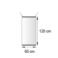 Kakemono format 60x120 cm