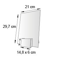 Porte leaflet de comptoir format 14x6 cm
