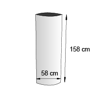 Totem elliptique format 58x158 cm