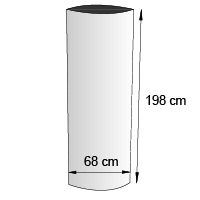 Totem elliptique format 68x1980 cm
